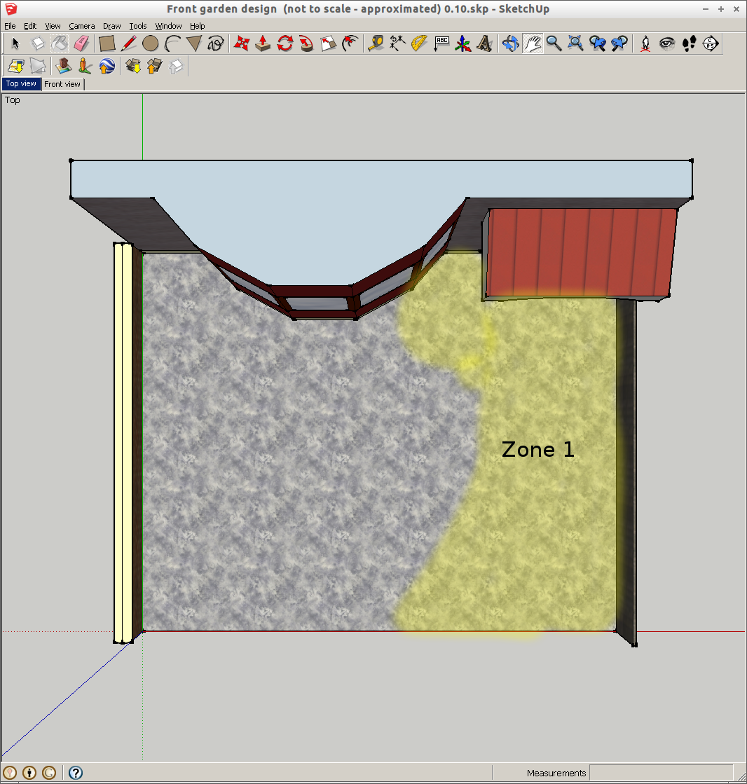 Permaculture zone 1 layout for small suburban front garden