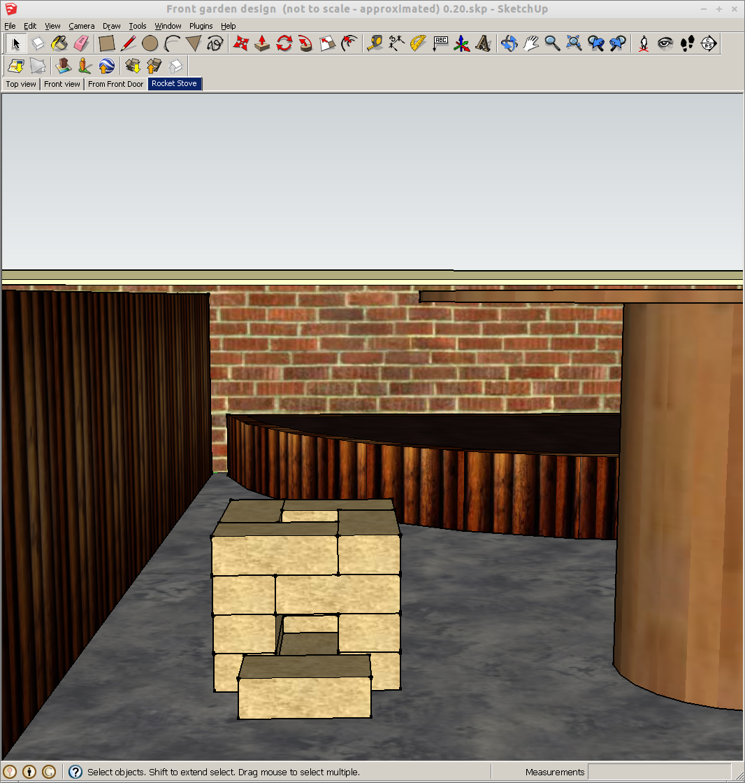 Rocket stove brick layout diagram for DIY construction